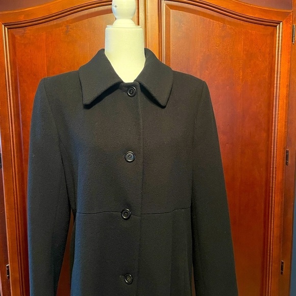 Steve by Searle Jackets & Blazers - Steve by Searle Vintage Full Length Black Wool Cashmere Blend Coat Size 10